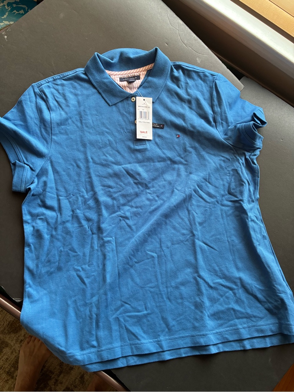 Tommy Hilfiger Women’s Bright Blue Polo with Chest Logo
